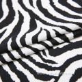 Zebra Stripes DTY Brush Polyester Fabric For Shirt